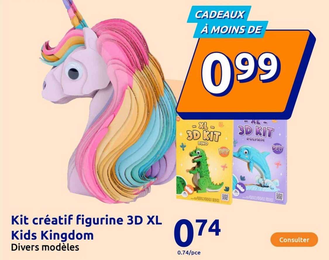 Kit créatif figurine 3D XL Kids Kingdom