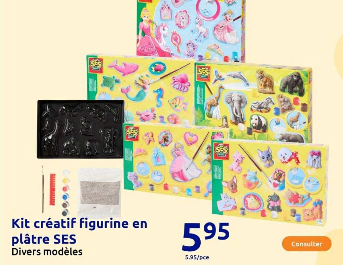 Kit créatif figurine en plâtre SES