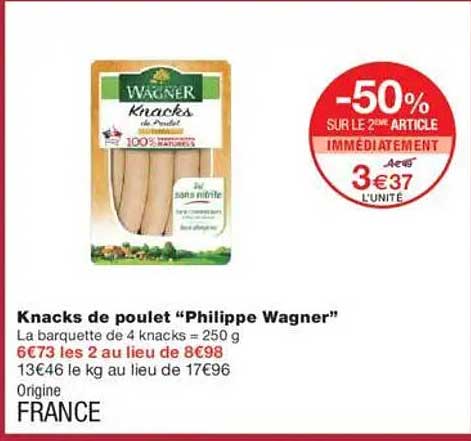 Knacks de poulet "Philippe Wagner"