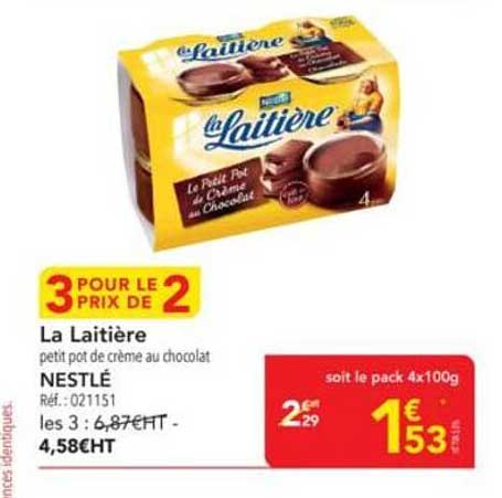 La Laitière petit pot de crème au chocolat