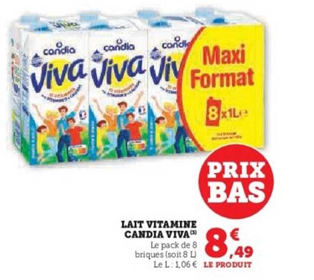 LAIT VITAMINE CANDIA VIVA