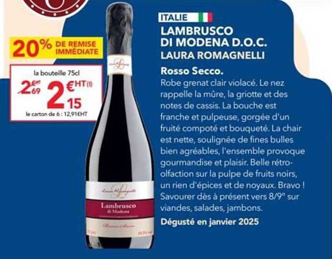 LAMBRUSCO DI MODENA D.O.C. LAURA ROMAGNELLI