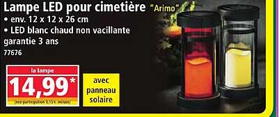 Lampe LED pour cimetière "Arimo"