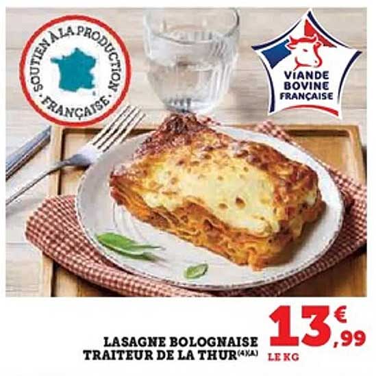 LASAGNE BOLOGNAISE TRAITEUR DE LA THUR