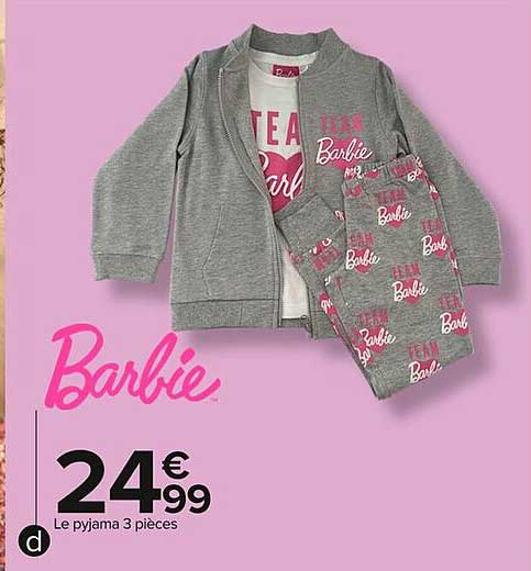 Le pyjama 3 pièces Barbie