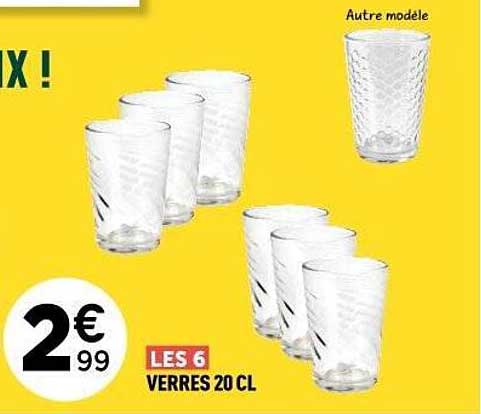 LES 6 VERRES 20 CL
