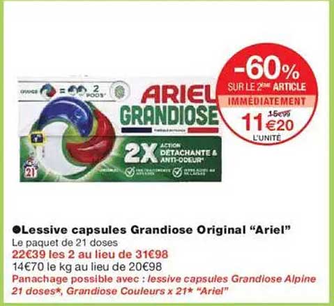 Lessive capsules Grandiose Original “Ariel”