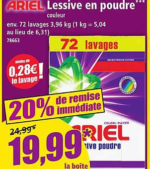 Lessive en poudre ARIEL couleur