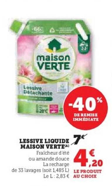 LESSIVE LIQUIDE MAISON VERTE