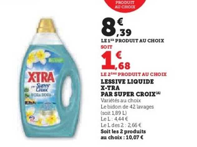 LESSIVE LIQUIDE X-TRA PAR SUPER CROIX