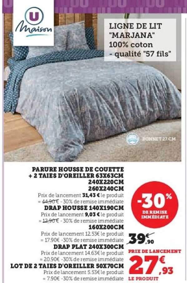 LIGNE DE LIT "MARJANA" 100% coton - qualité "57 fils"