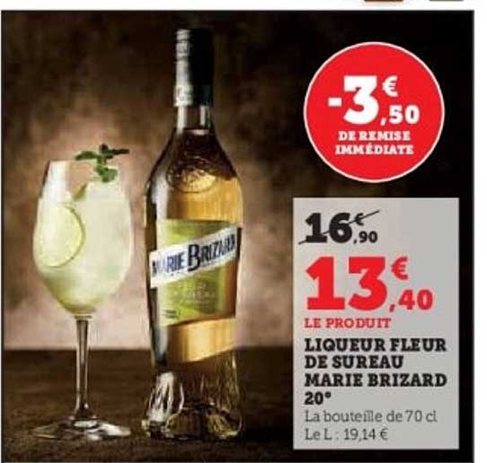 LIQUEUR FLEUR DE SUREAU MARIE BRIZARD 20°