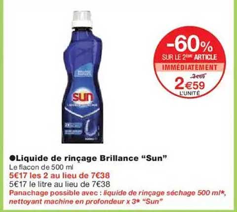 Liquide de rinçage Brillance “Sun”
