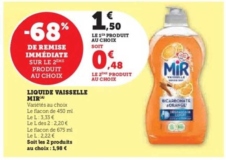 LIQUIDE VAISSELLE MIR