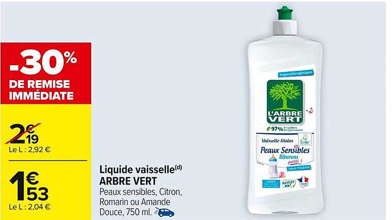Liquide vaisselle(d) ARBRE VERT