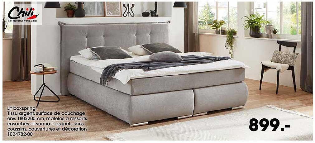 Lit boxspring