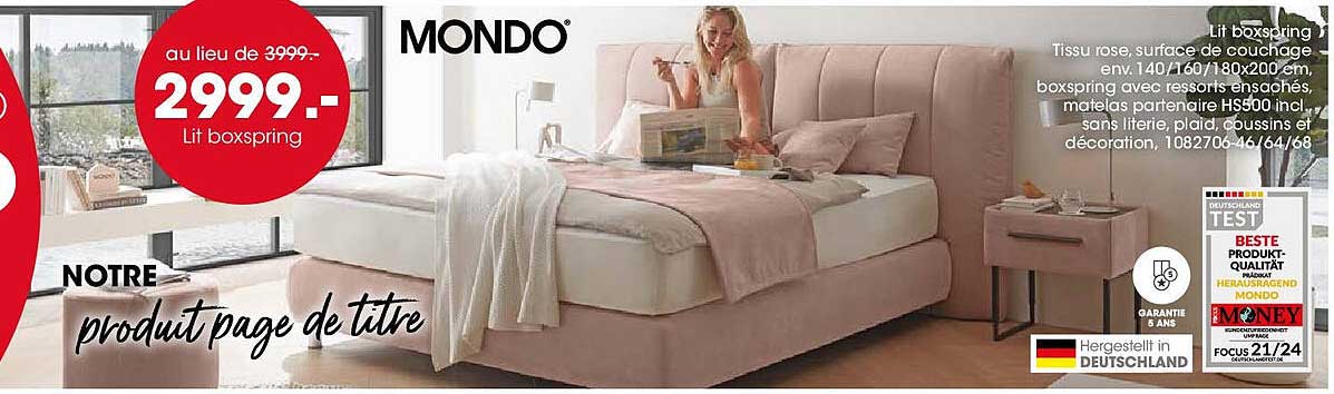 Lit boxspring