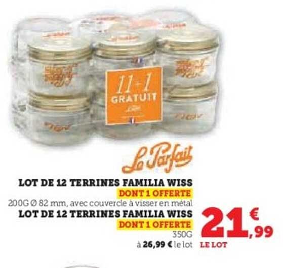 LOT DE 12 TERRINES FAMILIA WISS DONT 1 OFFERT