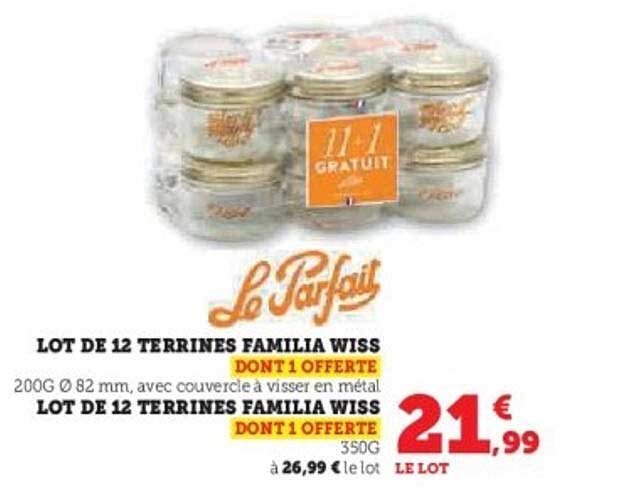 LOT DE 12 TERRINES FAMILIA WISS DONT 1 OFFERTE