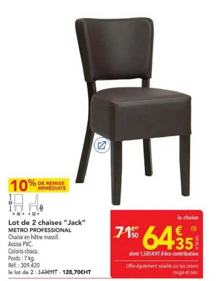 Lot de 2 chaises "Jack"