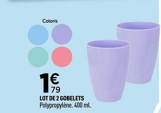 LOT DE 2 GOBElets