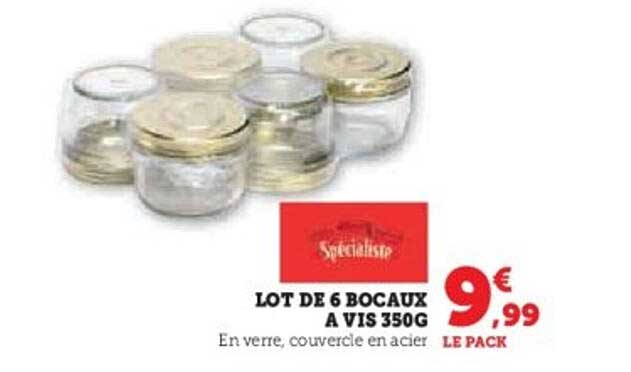 LOT DE 6 BOCEAUX A VIS 350G