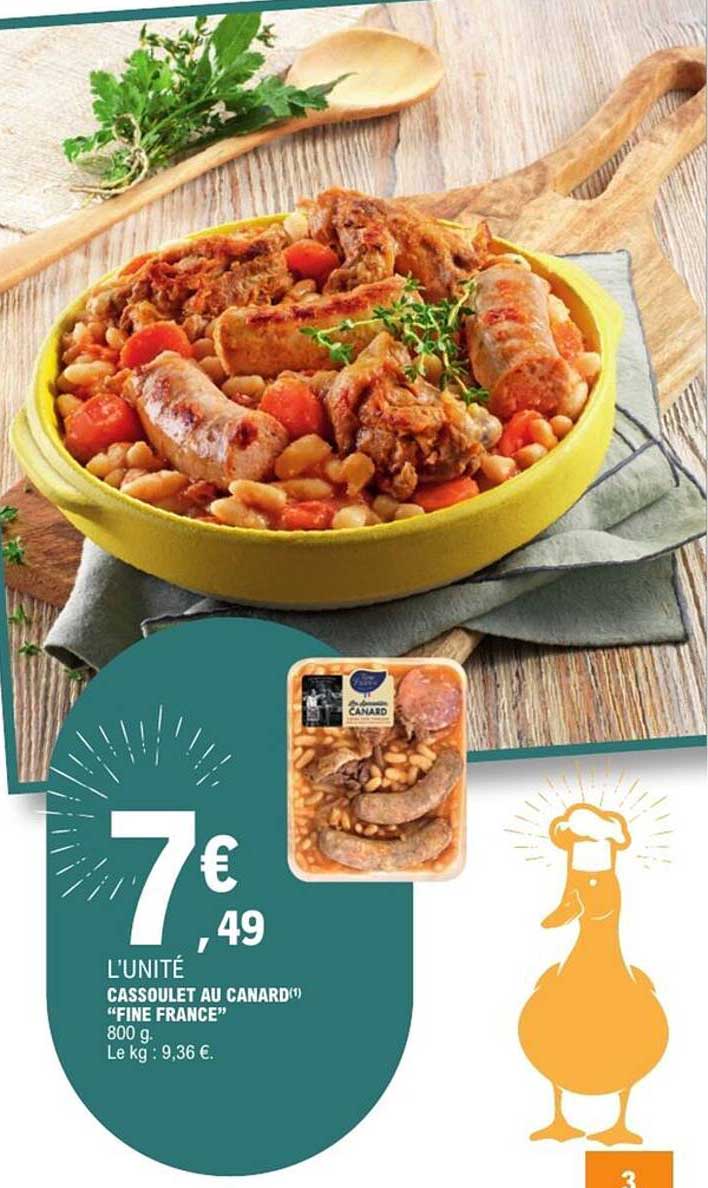 L'UNITE CASSOULET AU CANARD "FINE FRANCE"