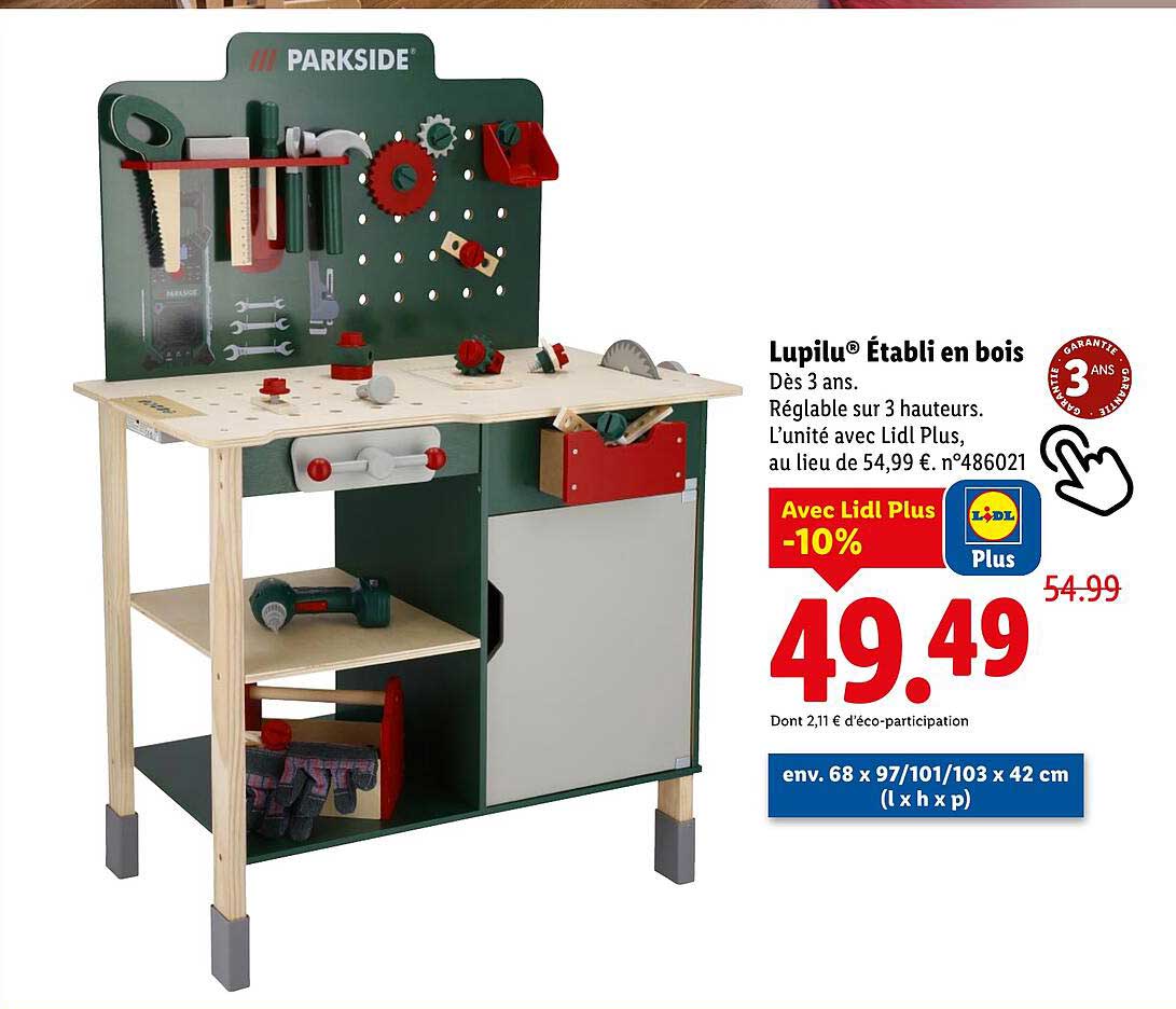 Lupilu® Établi en bois