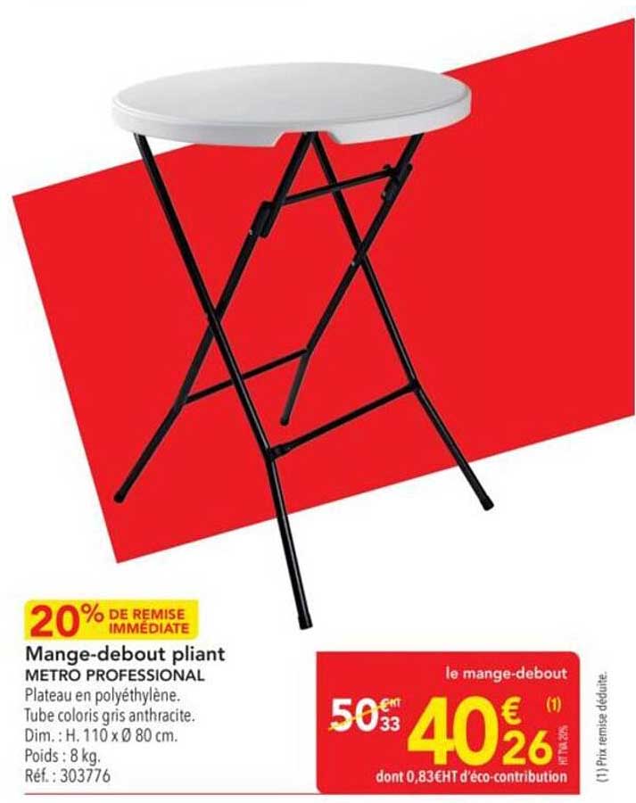Mange-debout pliant METRO PROFESSIONAL