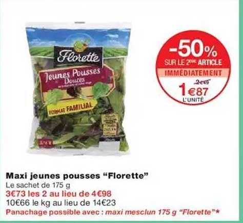 Maxi jeunes pousses "Florette"