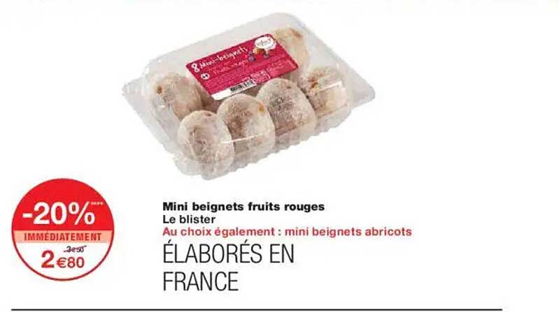 Mini beignets fruits rouges