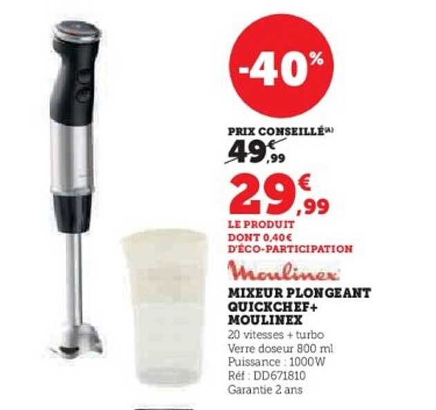 MIXXEUR PLONGEANT QUICKCHEF+ MOULINEX