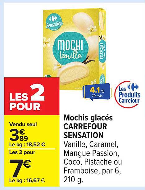 Mochis glacés CARREFOUR SENSATION