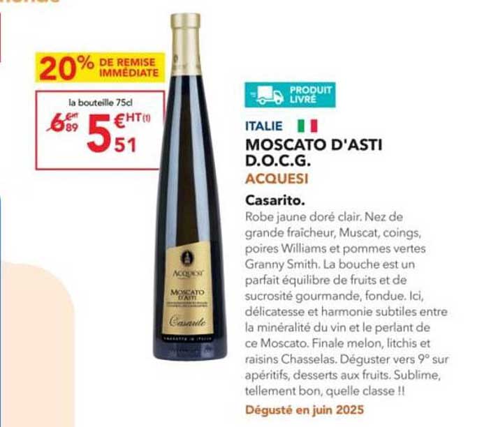 MOSCATO D'ASTI D.O.C.G. ACQUESI