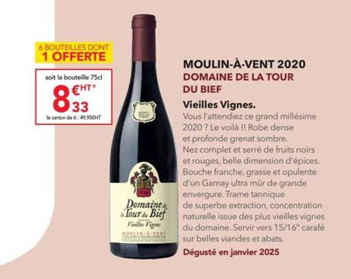 MOULIN-À-VENT 2020 DOMAINE DE LA TOUR DU BIEF