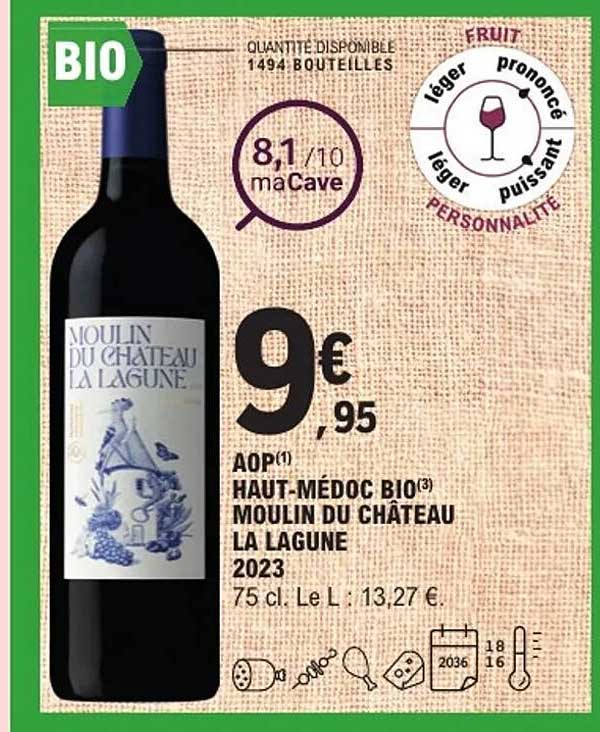 Moulin du Château La Lagune - Haut-Médoc Bio 2023