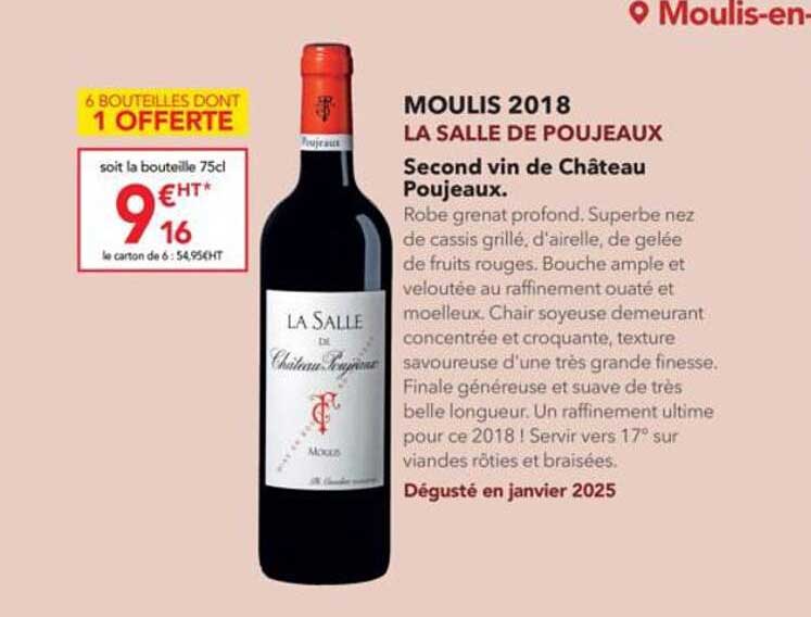MOULIS 2018 LA SALLE DE POUJEAUX