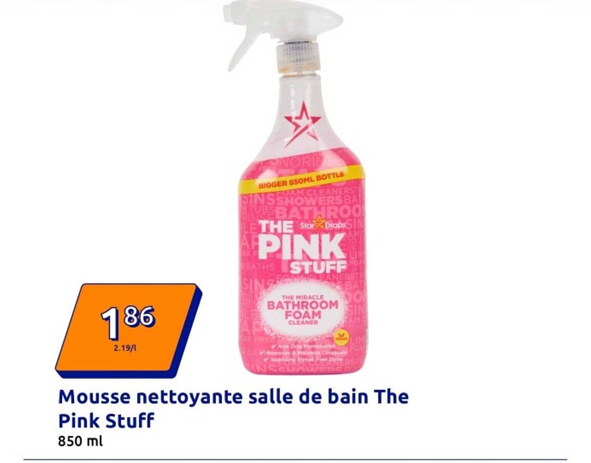 Mousse nettoyante salle de bain The Pink Stuff