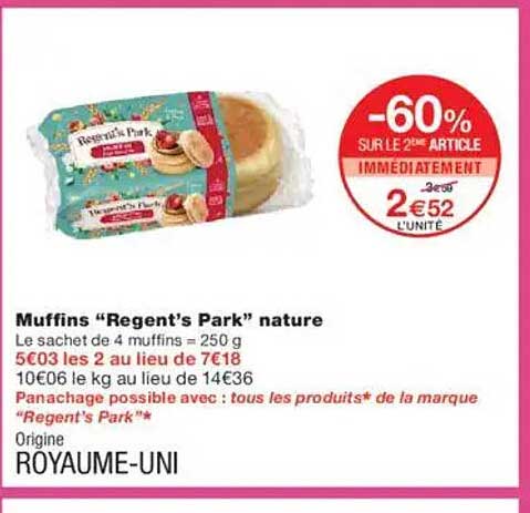 Muffins “Regent’s Park” nature