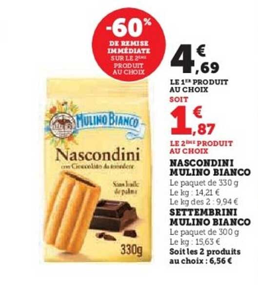 Mulino Bianco Nascondini avec Chocolat au Lait