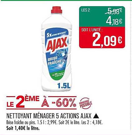 NETTOYANT MÉNAGER 5 ACTIONS AJAX