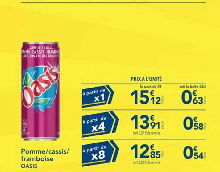 Oasis Pomme/Cassis/Framboise
