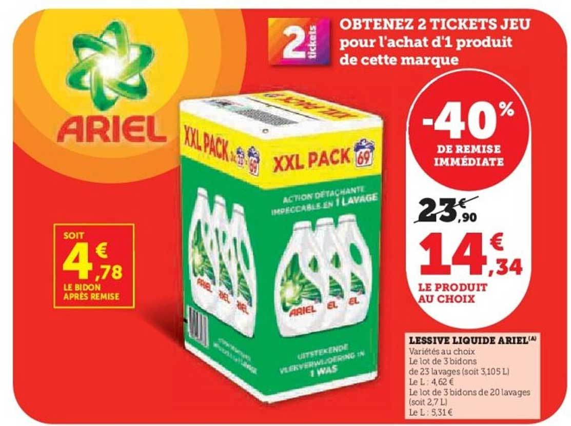 OBTEZ 2 TICKETS JEU pour l'achat d'1 produit de cette marque