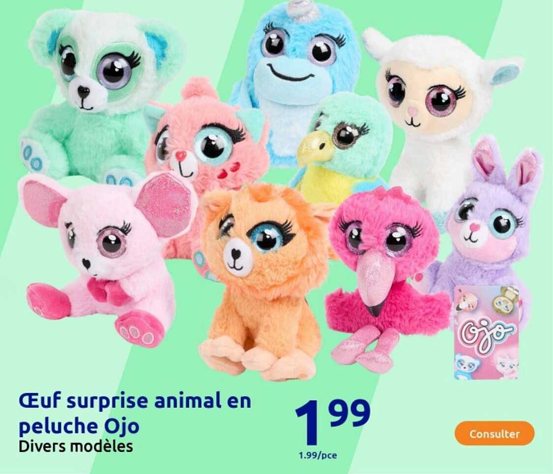 Œuf surprise animal en peluche Ojo