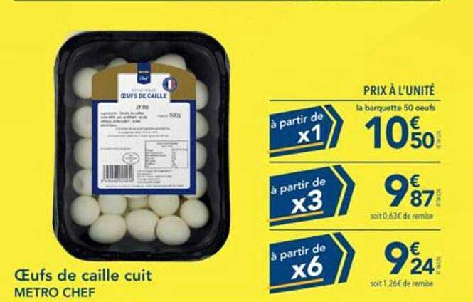 Œufs de caille cuit