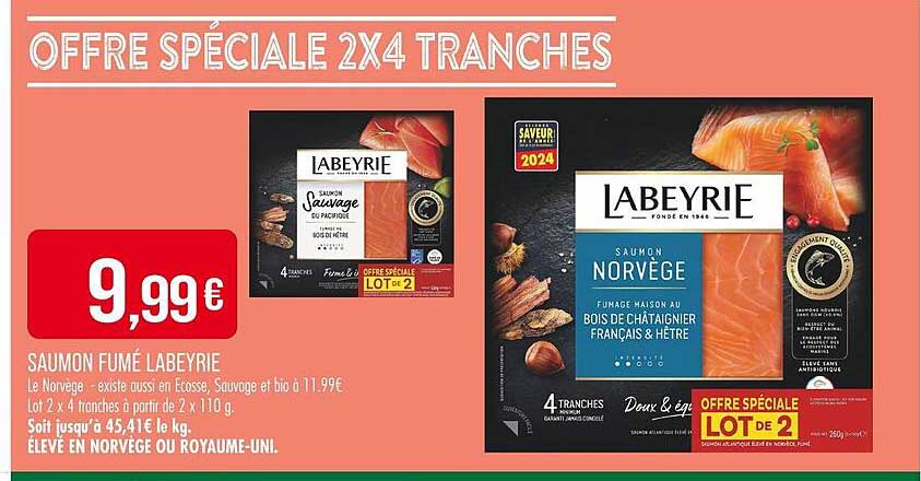 OFFRE SPÉCIALE 2X4 TRANCHES