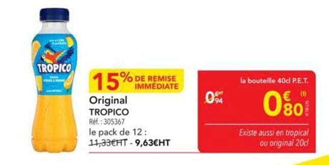 Original TROPICO - 15% DE REMISE IMMÉDIATE