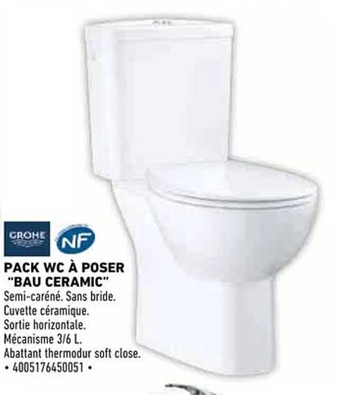 PACK WC À POSER "BAU CERAMIC"