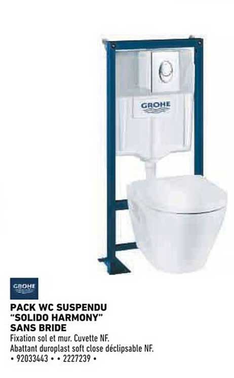 PACK WC SUSPENDU “SOLIDO HARMONY” SANS BRIDE