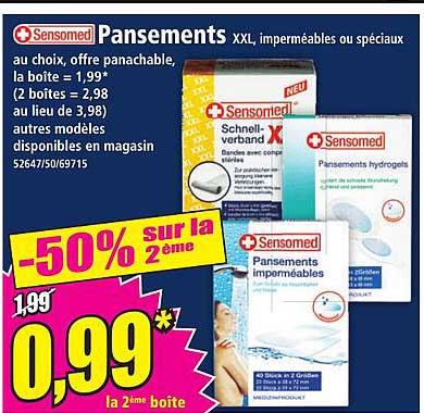 Pansements XXL, imperméables ou spéciaux